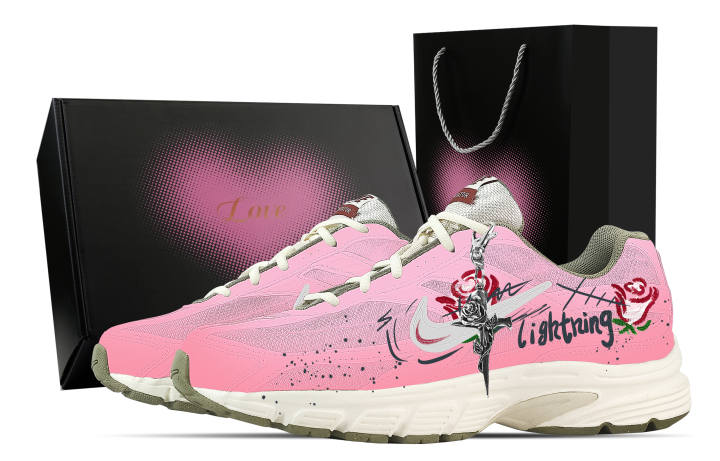 Nike Nike Initiator Breathable Support Low top Casual Running Shoes Men's Pink