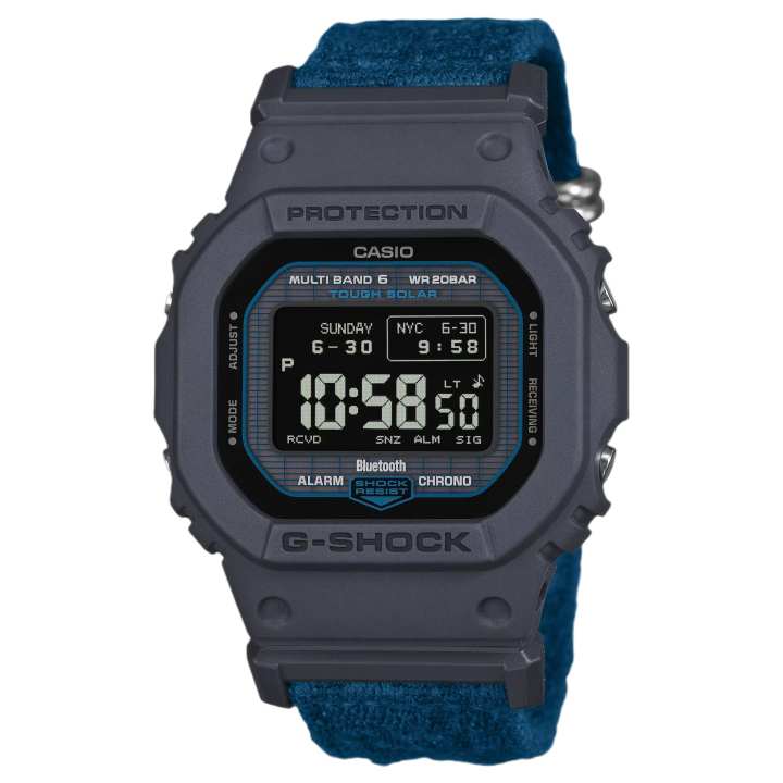 CASIO CASIO 5600 Small Block Solar Quartz Movement Genuine Leather/Cloth Strap Watch Men's Watches