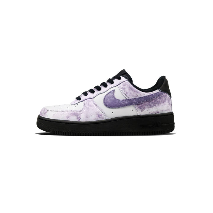 Nike Nike Air Force 1 Purple Mist Black Reef Synthetic Leather, Leather Abrasion Resistant Low top Kids' Skateboarding Shoes
