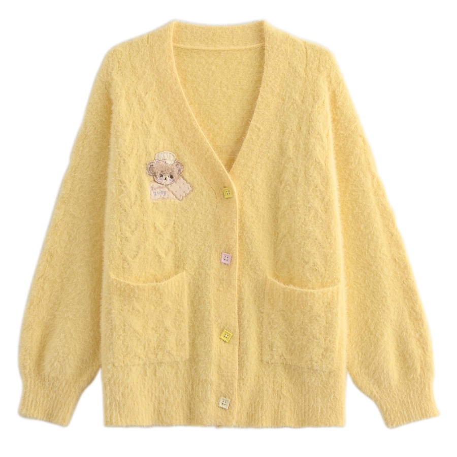 SNBL Knitwear Women's V Neck Moderate Cardigan