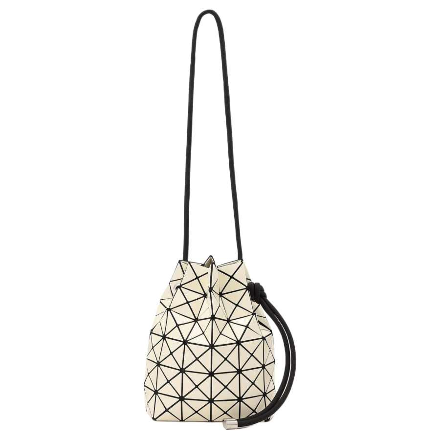 ISSEY MIYAKE Wring Gloss Polyvinyl Chloride Resin Shoulder Bag, Crossbody Bag Unisex Ivory Beige
