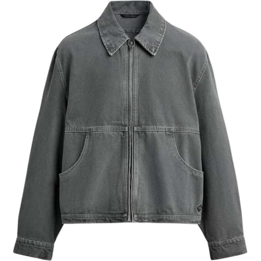 ZARA Jackets Men's Gray Green Lapel Moderate Other
