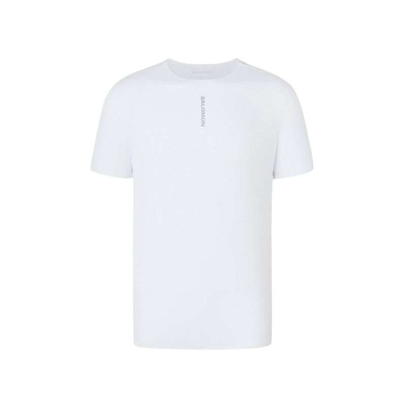 SALOMON T Shirts Men's Clear White Crew Neck Moderate