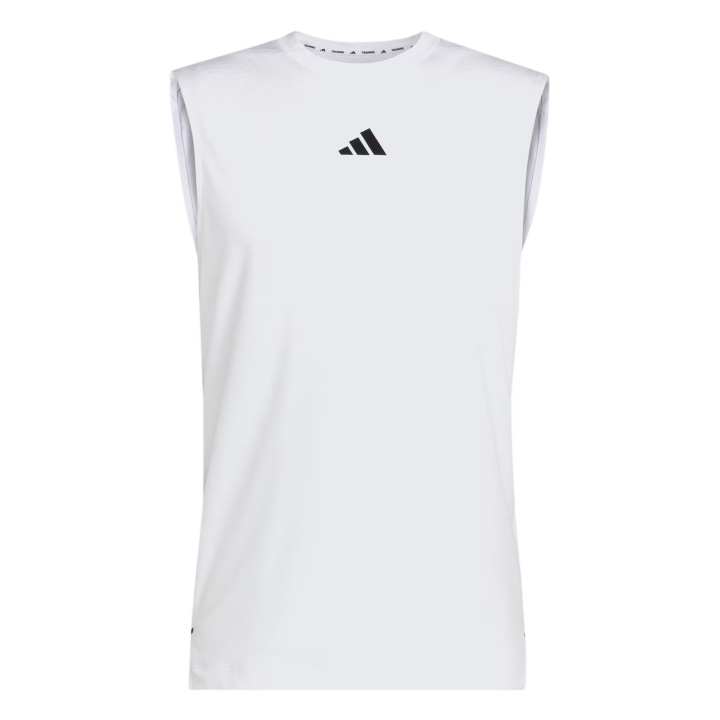 Adidas Adidas D4T Tank Tops Men's White Crew Neck Moderate