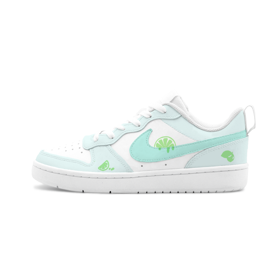Nike Nike Court Borough 2 Mint Lemon Leather Cushioning Abrasion Resistant Slip Resistant Low top Skateboard Shoes Unisex