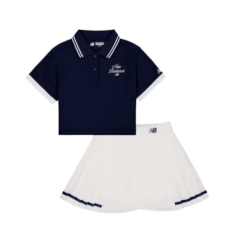 New Balance New Balance Kids Two Piece Skirt Sets Polo Collar Thin Short Skirt