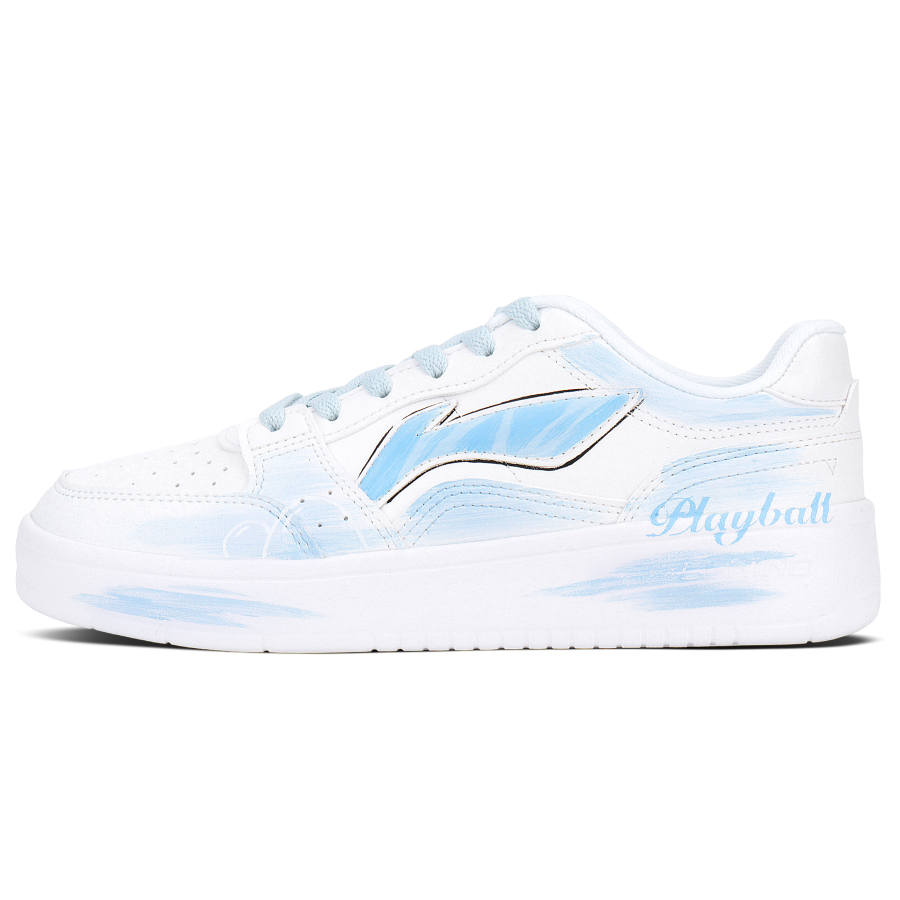 Li-Ning Li Ning Sycee Sky Abrasion Resistant Lightweight Breathable Slip Resistant Low top Skateboard Shoes Unisex Blue White