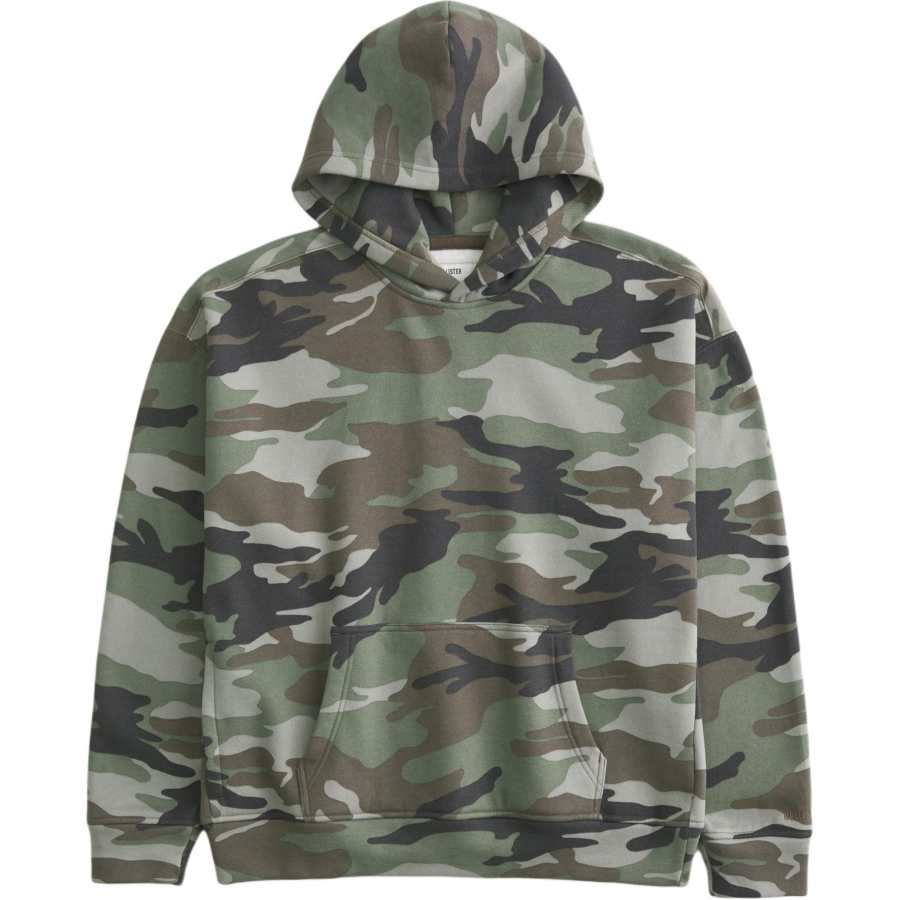 Hollister/ Sweatshirts Men's Green Hooded Non Detachable Moderate