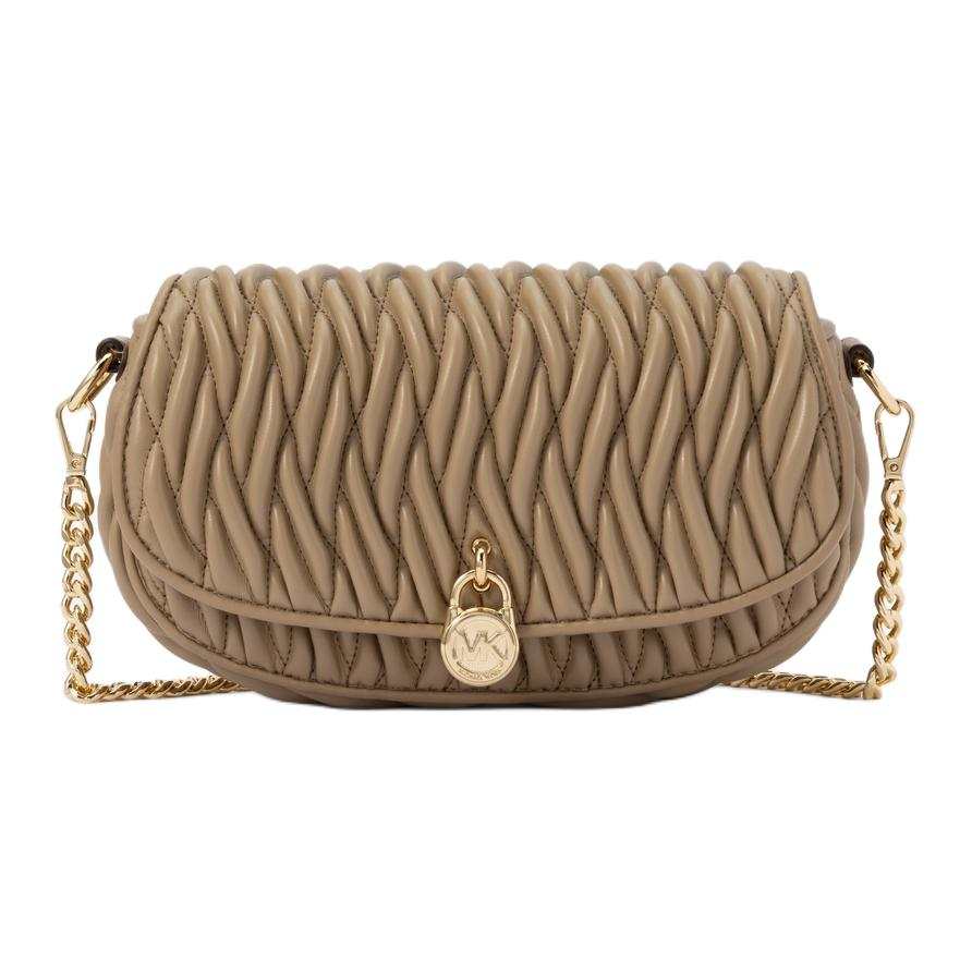 MICHAEL KORS Mila Pu Crossbody Bags Small Women's Camel