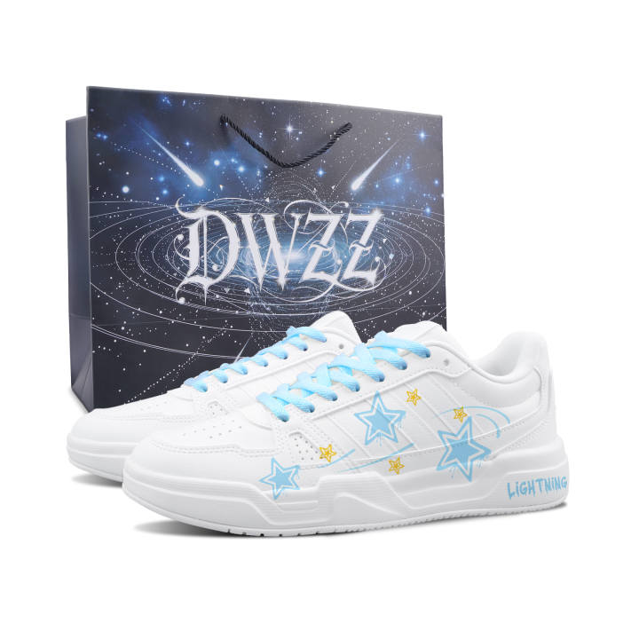 Adidas Adidas LITE BALLER Blue Star Starry Trail Abrasion Resistant Slip Resistant Low top Skateboard Shoes Unisex Blue White