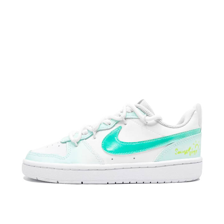 Nike Nike Court Borough Green Grape Soda Leather Slip Resistant Cushioning Abrasion Resistant Low top