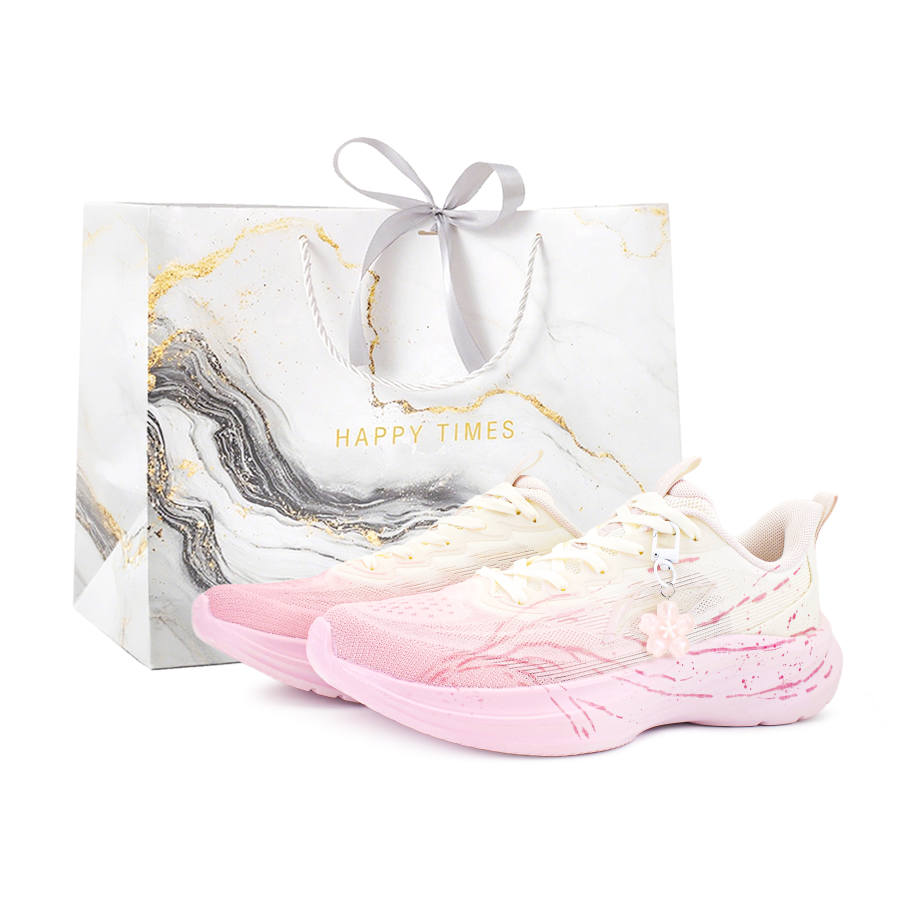 Li-Ning Li Ning Light Breeze Cushioning Abrasion Resistant Lightweight Breathable Low top Casual Running Shoes Women's