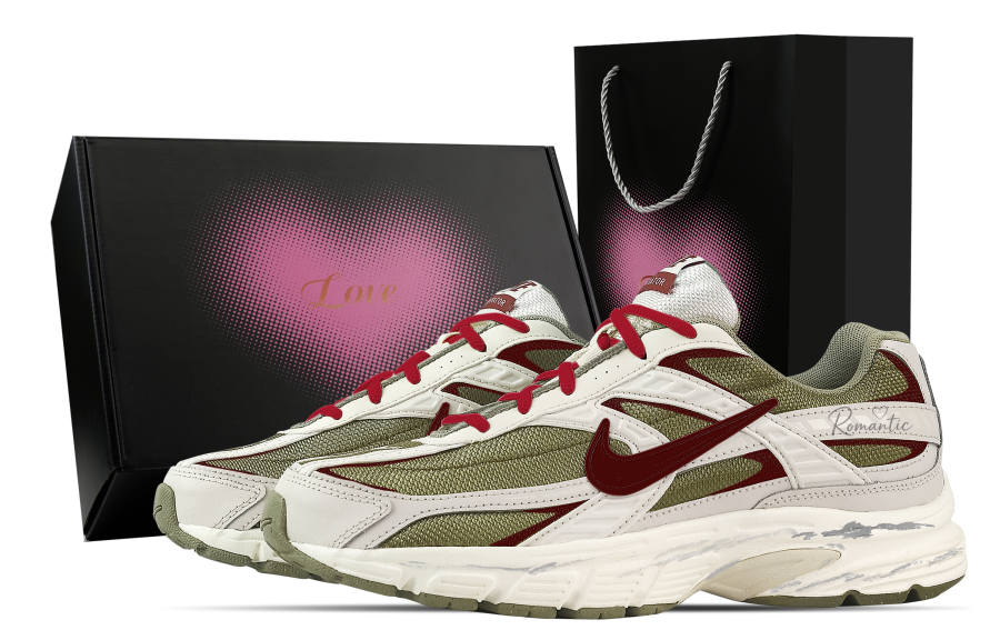 Nike Nike Initiator Support Breathable Low top Casual Running Shoes Men's Red Green