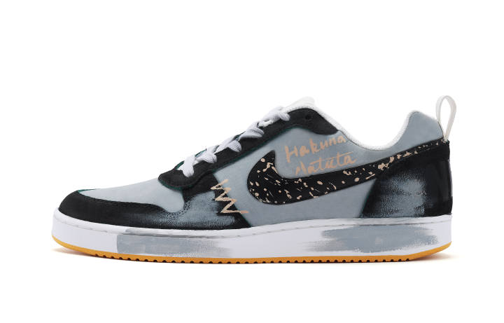 Nike Nike Court Borough Leather Low top Skateboard Shoes Men's Black White Gray