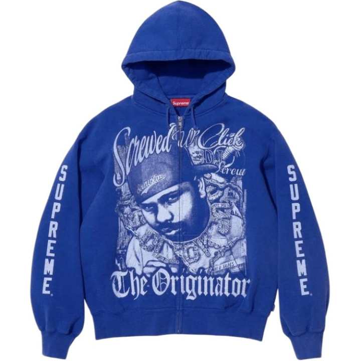Supreme Supreme x DJ Screw SS26 WEEK6 Zip Up Hooded Sweatshirt Unisex