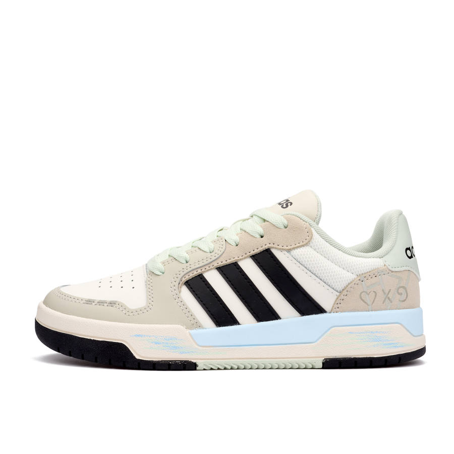 Adidas Neo Entrap Romanticism Slip Resistant Abrasion Resistant Low top Skateboard Shoes Unisex White Blue