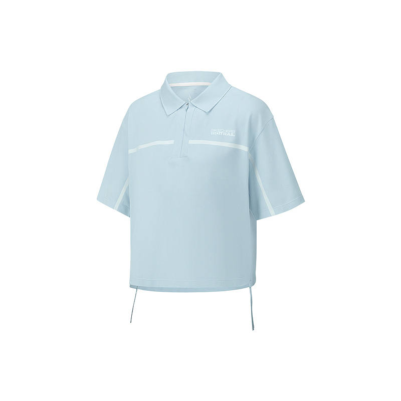 Skechers Polo Shirts Women's Baby Light Blue 022G Polo Collar Moderate