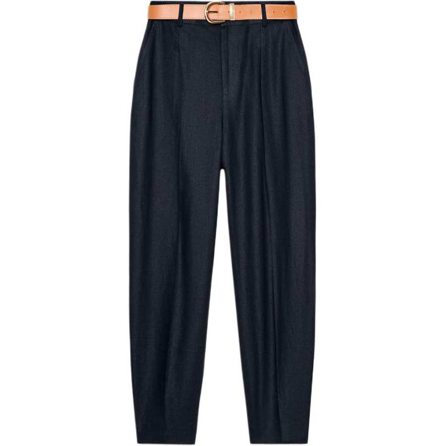 ZARA Casual Pants Women's Sea Blue Moderate Tapered Pants