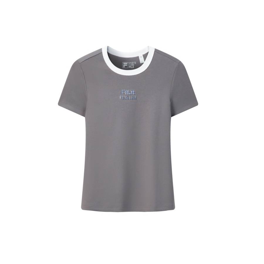 FILA Heritage T Shirt Women's Cloudy Gray