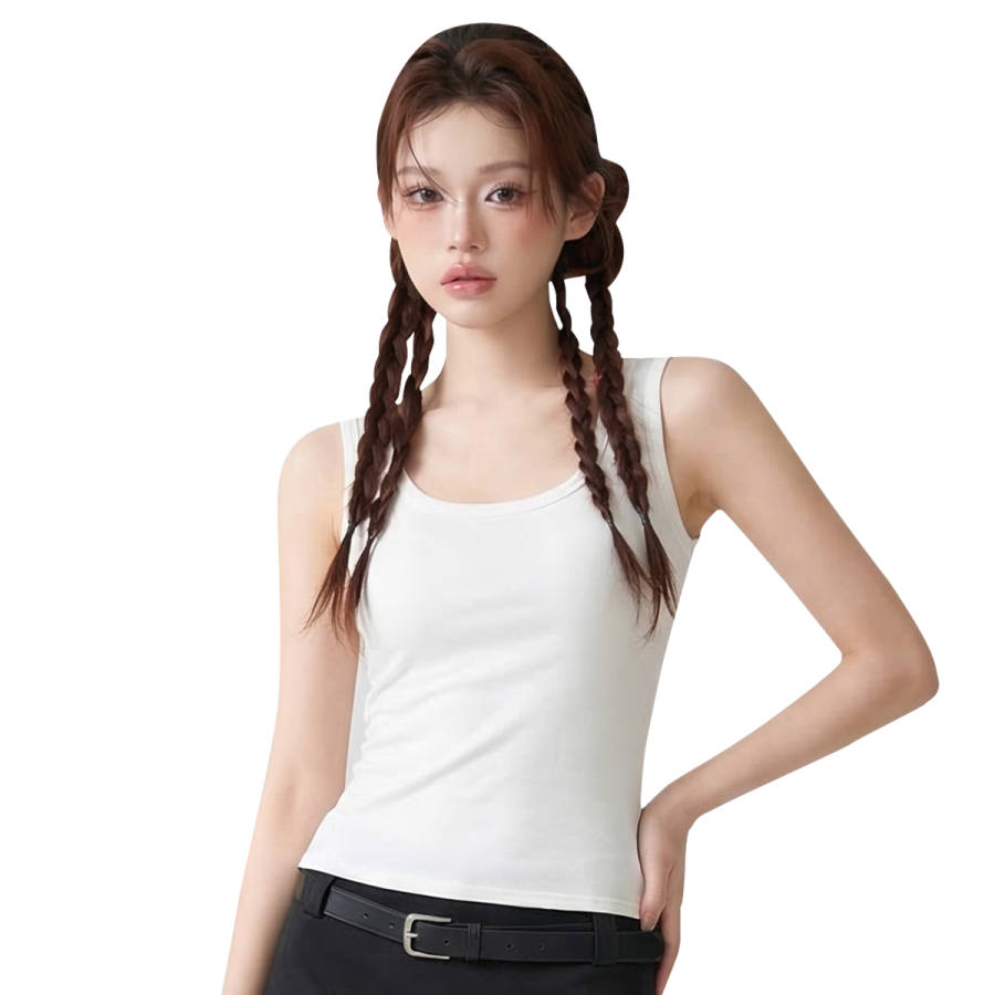 MIIOW Tank Tops Women's U Neck Thin Racerback