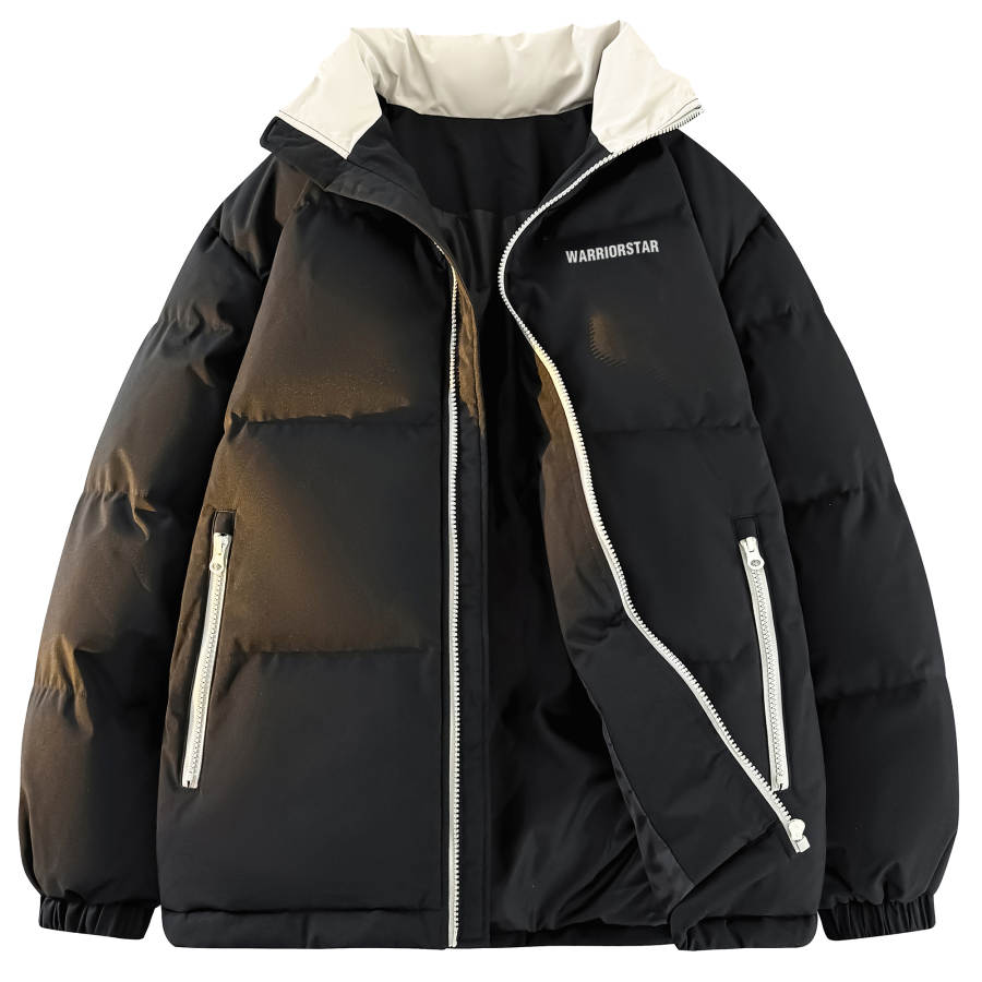 WARRIOR WARRIOR Puffer Jackets Unisex Stand Collar Moderate Padded Puffer Jacket