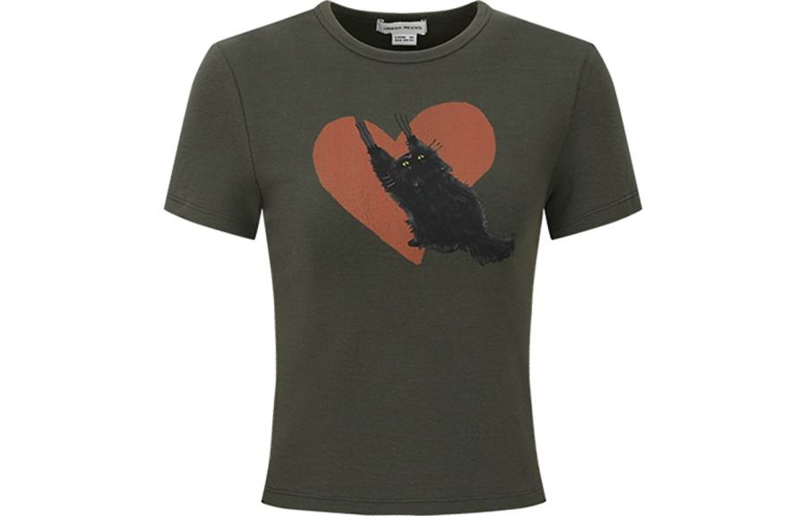URBAN REVIVO T Shirt Women's Medium Gray