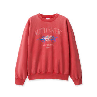 PANE Spring Crew Neck Sweatshirt Women's Vintage Red