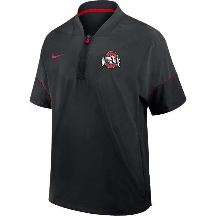 Nike Nike Ohio State Sideline Coach Men's Nike College 1/2-Zip Short-Sleeve Hooded Jacket