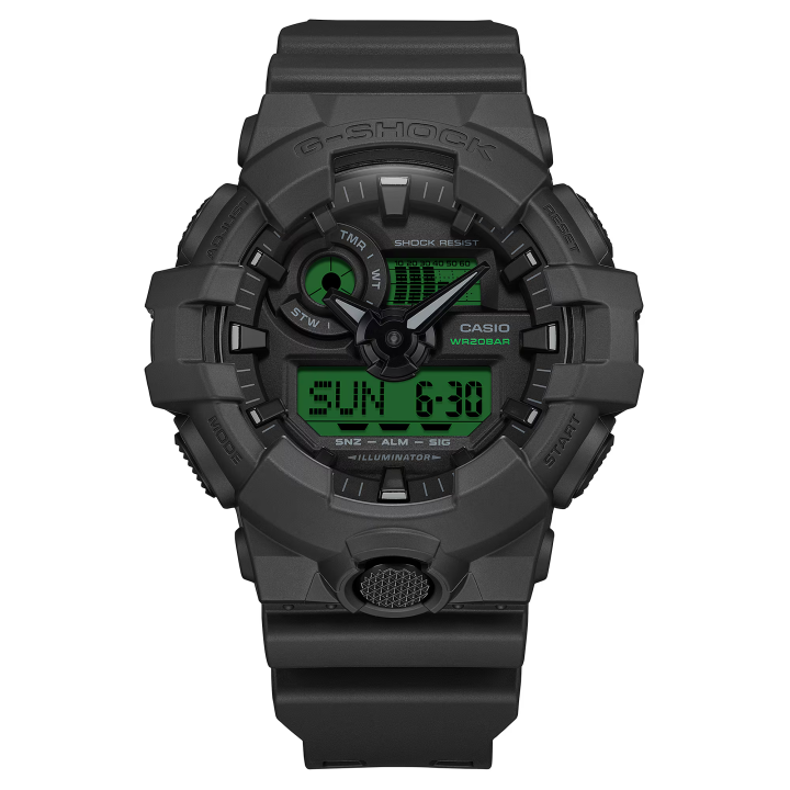 CASIO CASIO GA 700 Quartz Movement Resin Strap Watch Men's Watches Black Dial