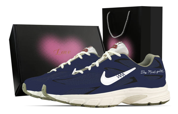 Nike Nike Initiator Support Breathable Low top Casual Running Shoes Men's Navy Blue