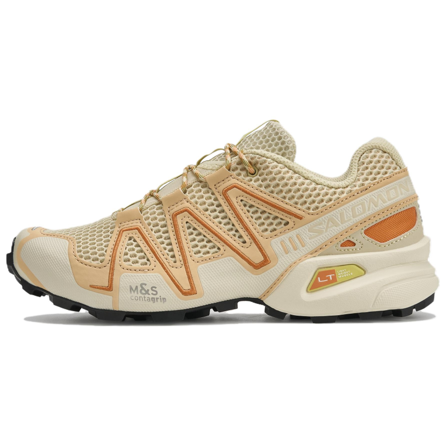 SALOMON Speedcross 3 Fabric Running Shoes Unisex Beige Orange
