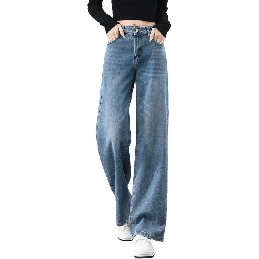 Tonlion Jeans Women's Medium Blue Moderate Wide Leg Pants