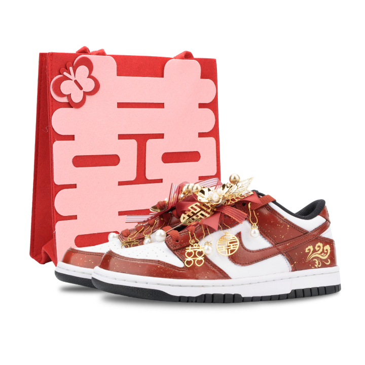 Nike Nike Dunk Monster Lab, Auspicious Cloud Low top Skateboard Shoes Unisex Black White Red