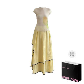 MARIE·COCO Two Piece Skirt Sets Women's Crew Neck Moderate Long
