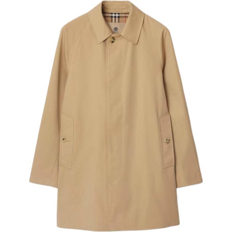 Burberry Trench Coats Men's Beige Lapel Moderate