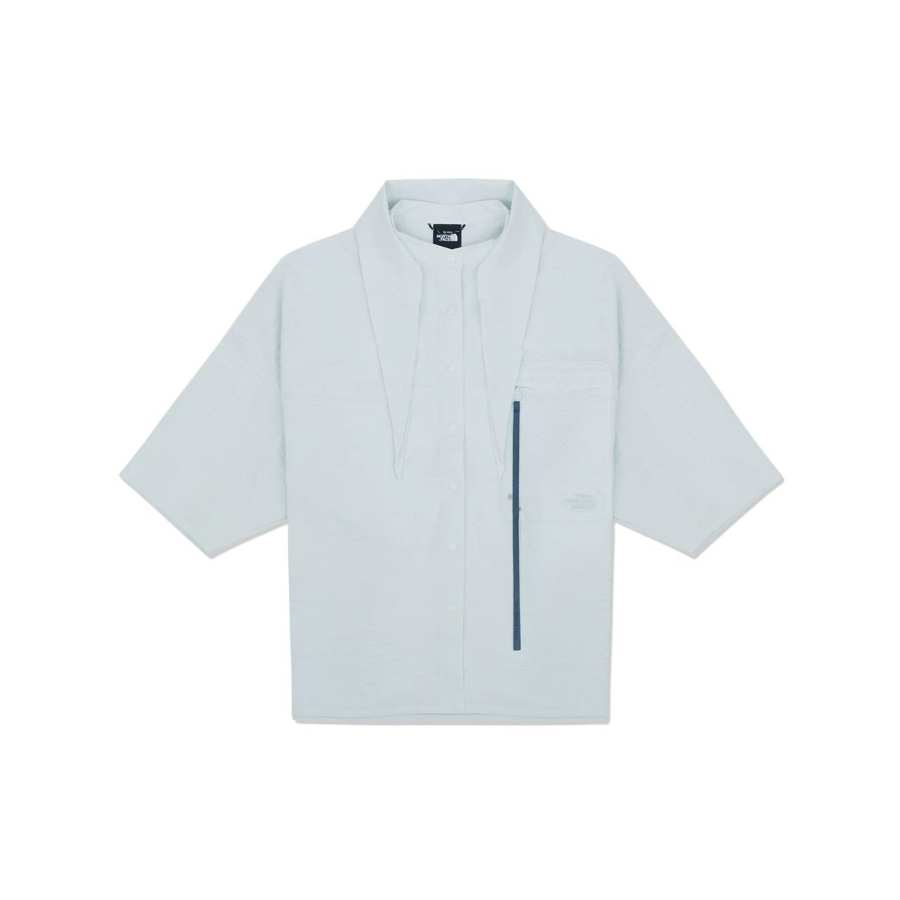 THE NORTH FACE Shirts Women's FNN/Light Blue Stand Collar Moderate