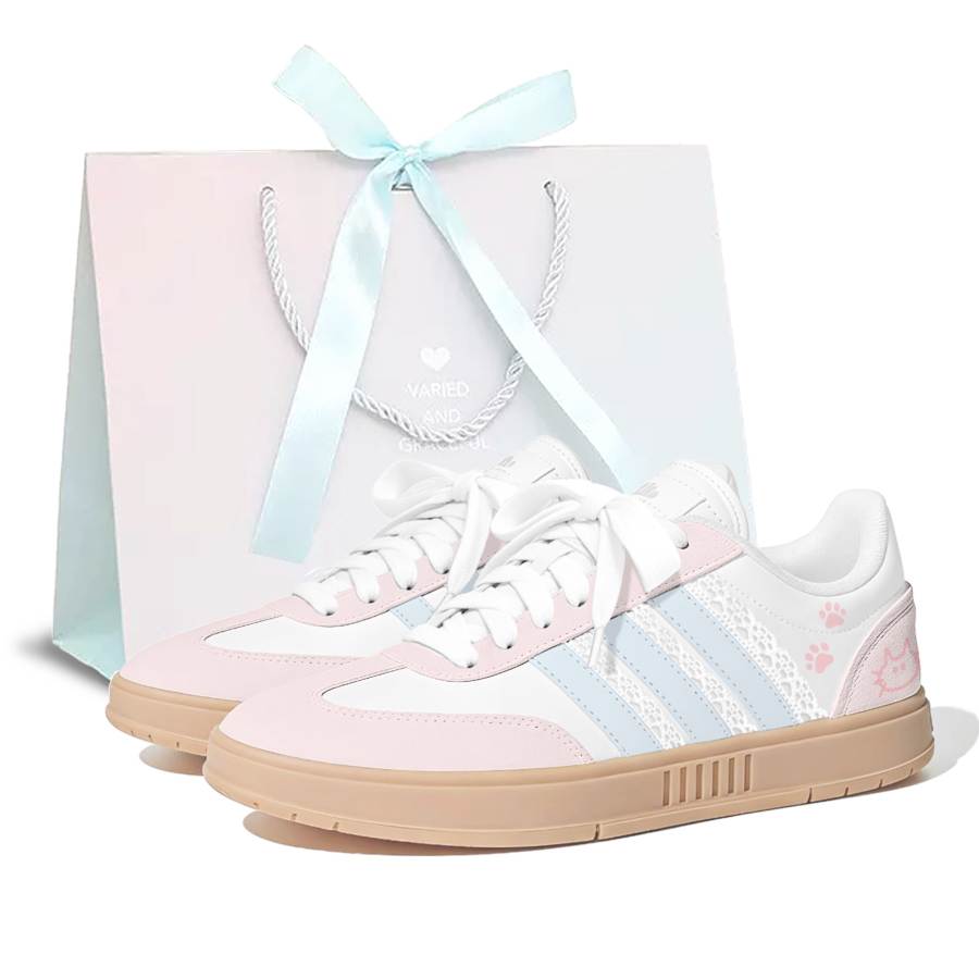 Adidas Adidas Gradas Maris Sal Meow Language Leather Abrasion Resistant Slip Resistant Low top Skateboard Shoes Women's