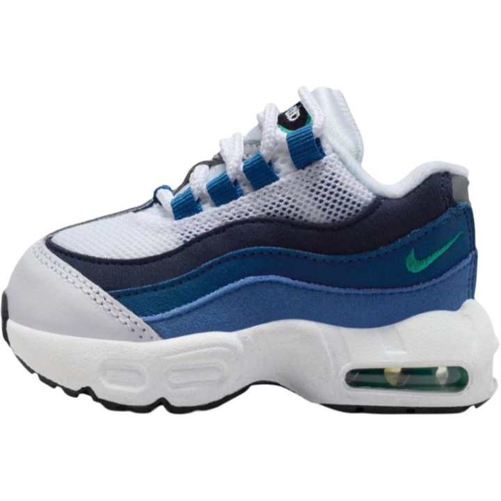 Nike Nike Air Max 95 Breathable Low top Toddler Shoes White Blue Infant And Toddler