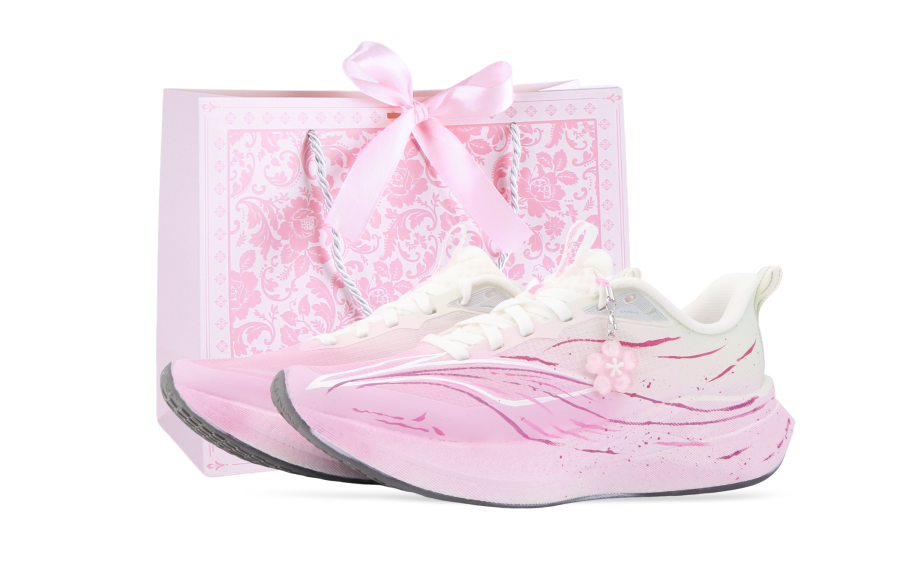 Li-Ning Li Ning Red Hare 9 PRO Cushioning Slip Resistant Abrasion Resistant Low top Running Shoes Unisex Pink