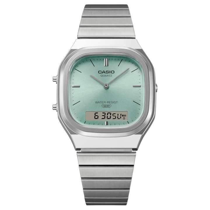CASIO CASIO VINTAGE Quartz Movement Stainless Steel Strap Watch Unisex Green Dial