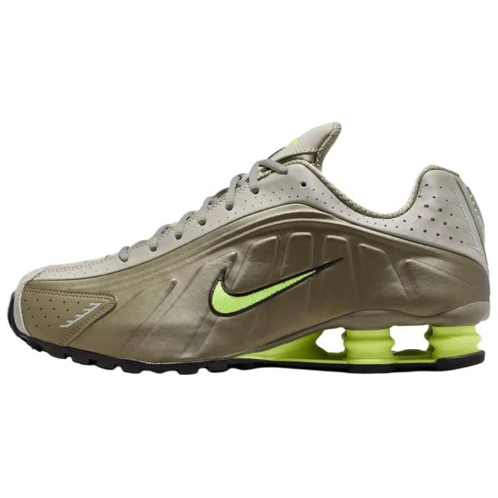Nike Nike Shox R4 Running Shoes Unisex Olive Green