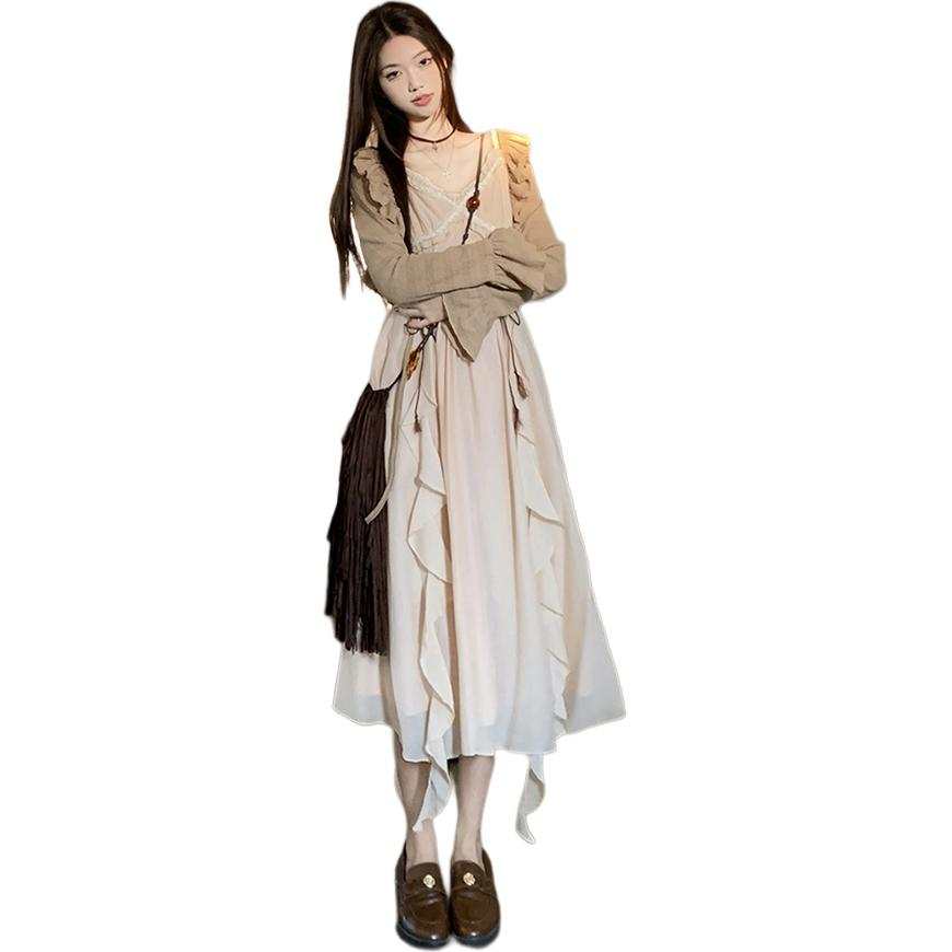 JBBCN Two Piece Skirt Sets Women's V Neck Moderate Mid Length