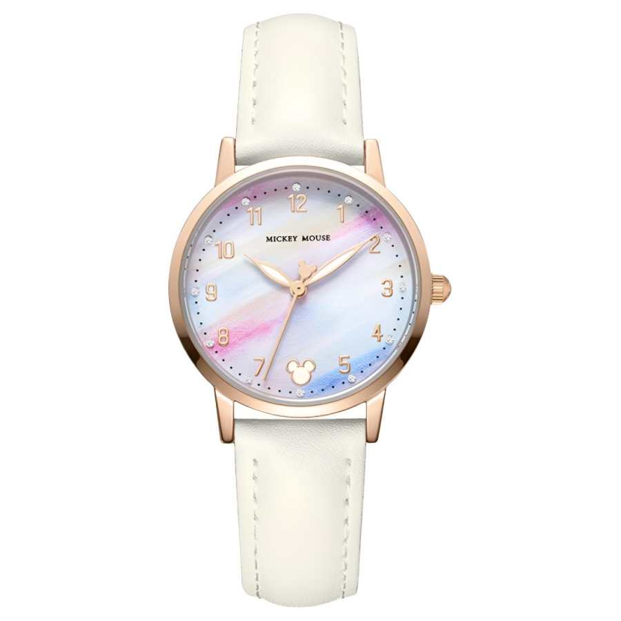 Disney Quartz Movement Leather Strap Watch Women's Watch Multicolor Watch Dial
