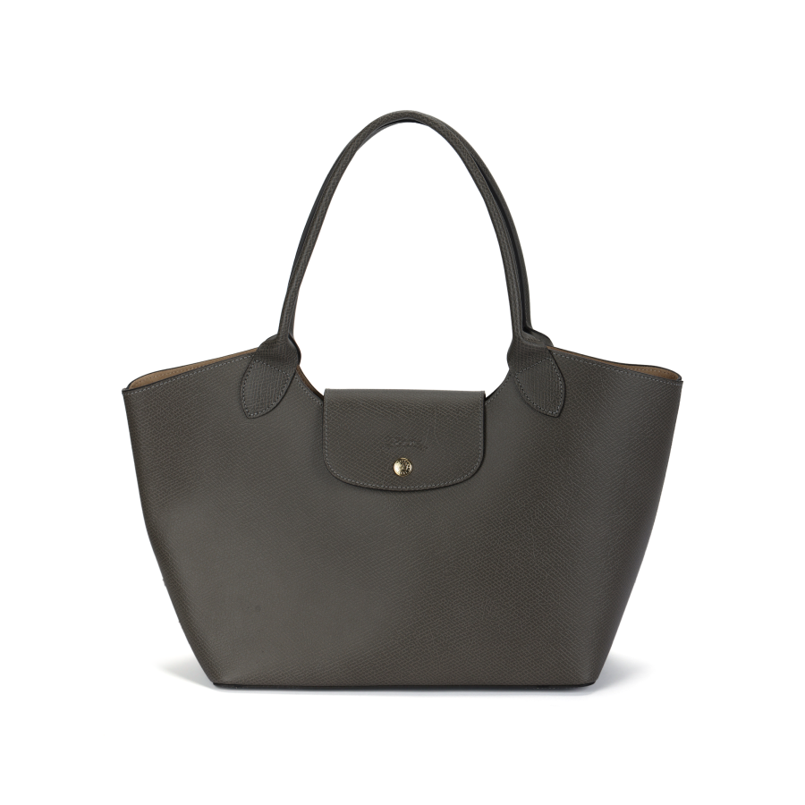 LONGCHAMP Épure Cow Leather Tote Bag, Shoulder Bag Large Women's Dove Gray
