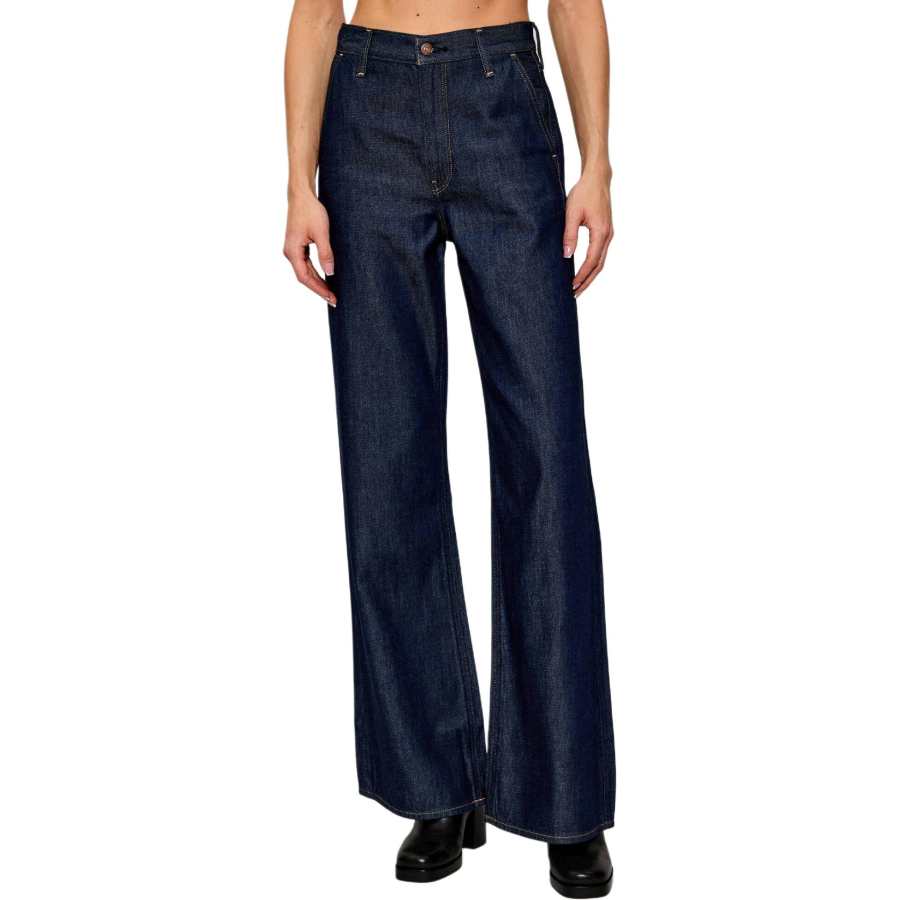 Calvin Klein Jeans Women's Marine Blue Moderate Straight Fit Pants
