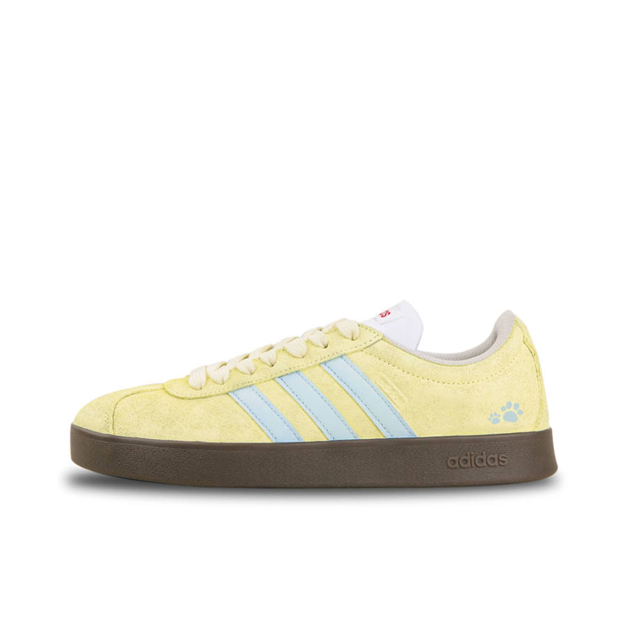 Adidas Adidas VL COURT 2.0 Low top Skateboard Shoes Women's Elegant Fresh Yellow Blue Little Paw