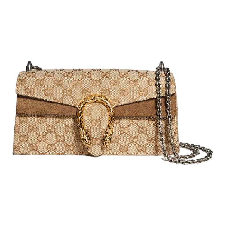 GUCCI Dionysus GG Canvas Crossbody Bags Medium Women's Dark Brown