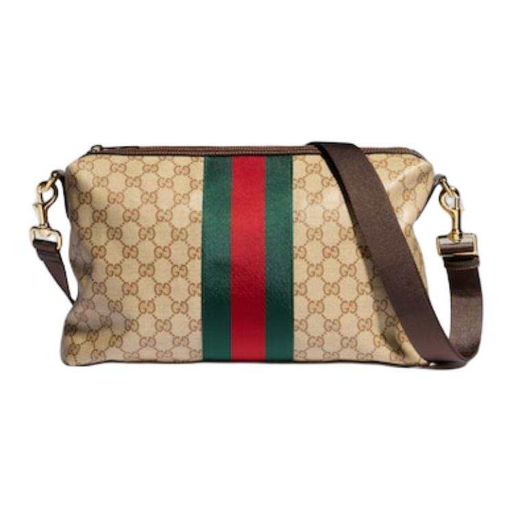 GUCCI Artificial Leather Shoulder Bag Women's Brown