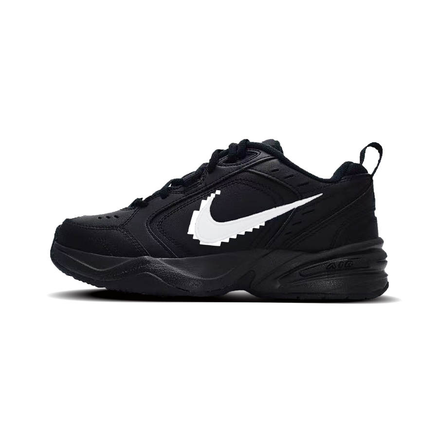 Nike Nike Air Monarch 4 Synthetic Leather Slip Resistant Low top Chunky Sneakers Unisex Black