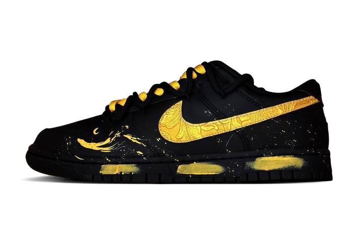 Nike Nike Dunk Abrasion Resistant Slip Resistant Low top Skateboard Shoes Unisex Black